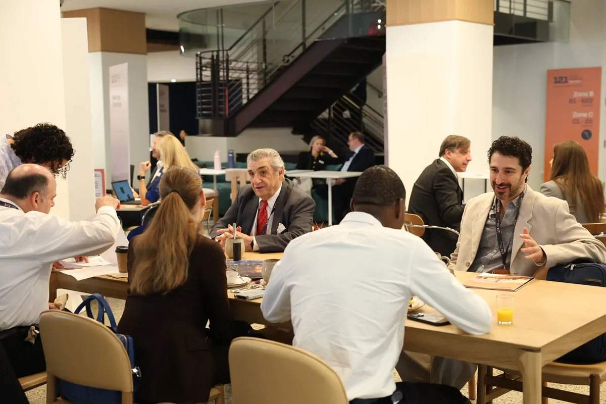 Mining industry professionals networking at a 121 Mining Investment event